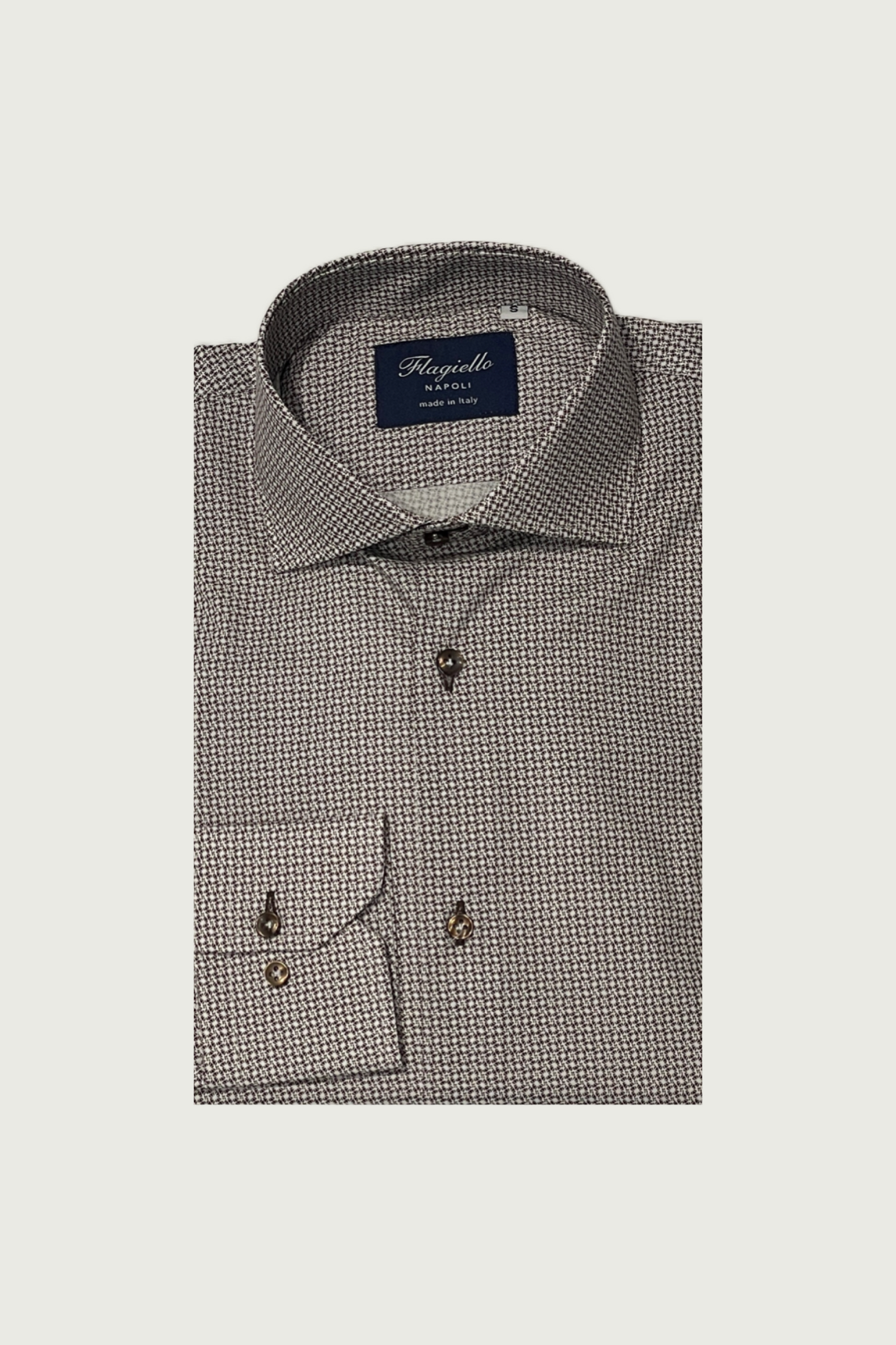 Brown Stretch Cotton Shirt