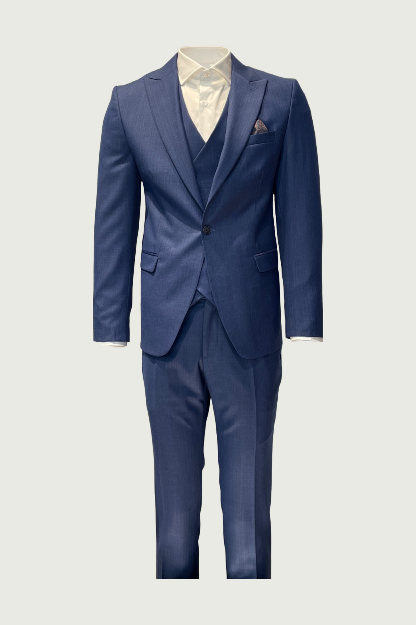 Royal Blue 3-Piece Wool Suit