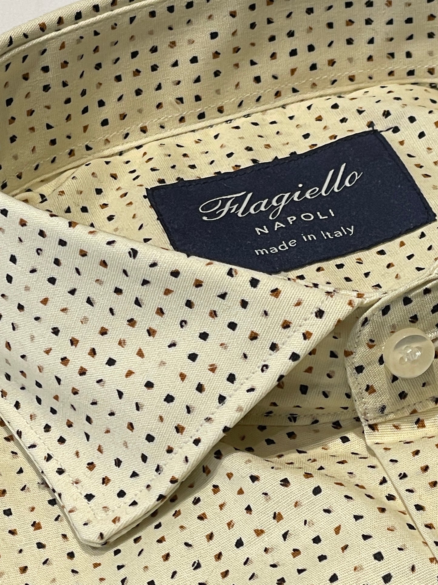 Yellow Stretch Cotton Shirt