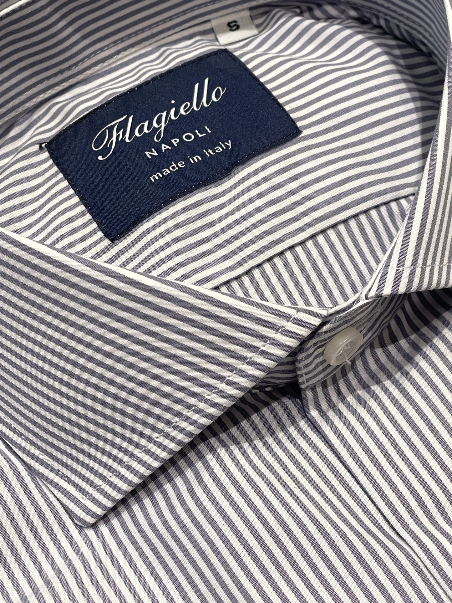 Grey Micro Stripe Cotton Shirt