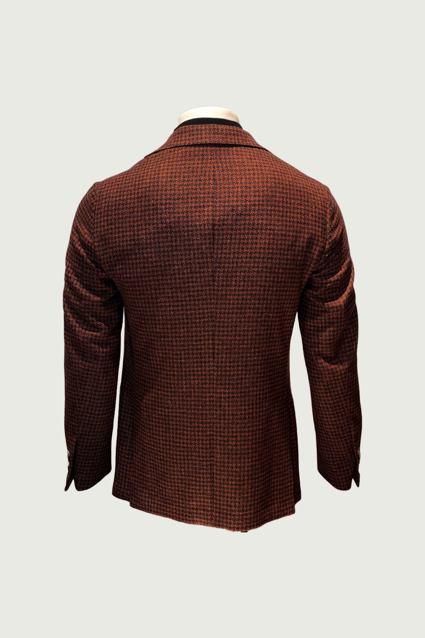 Brown Houndstooth Checked Jacket
