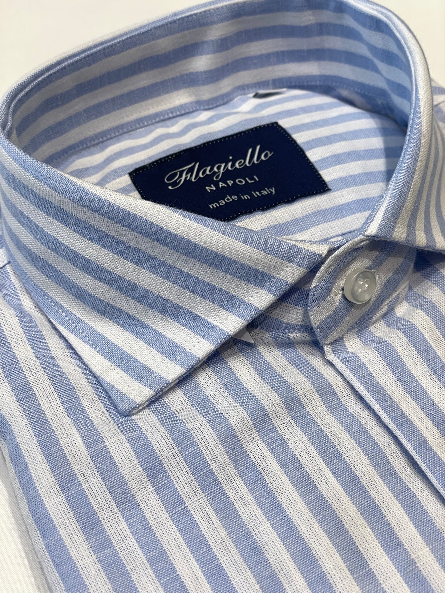 Light Blue Stripe Linen Shirt