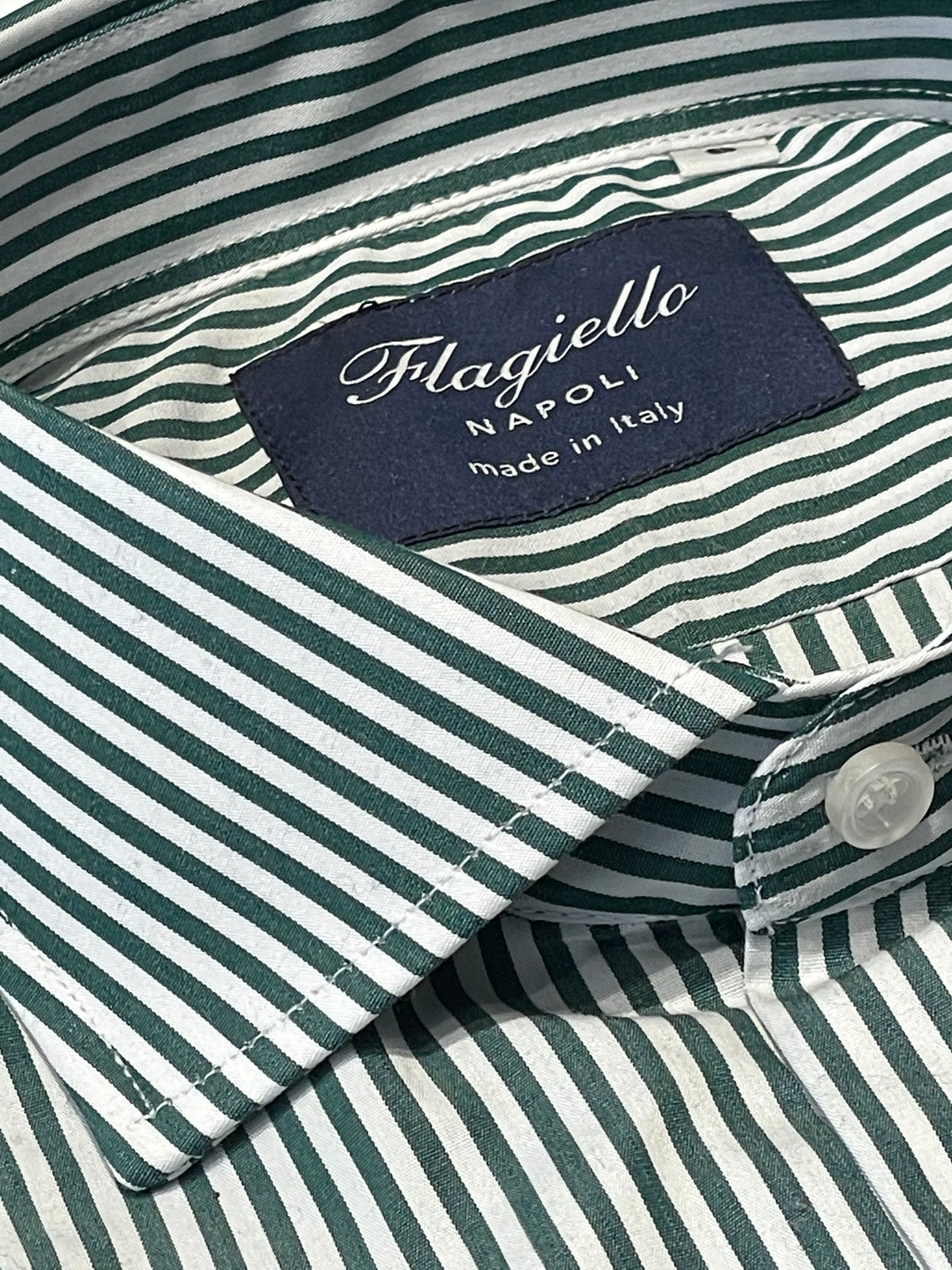 Green Micro Stripe Cotton Shirt