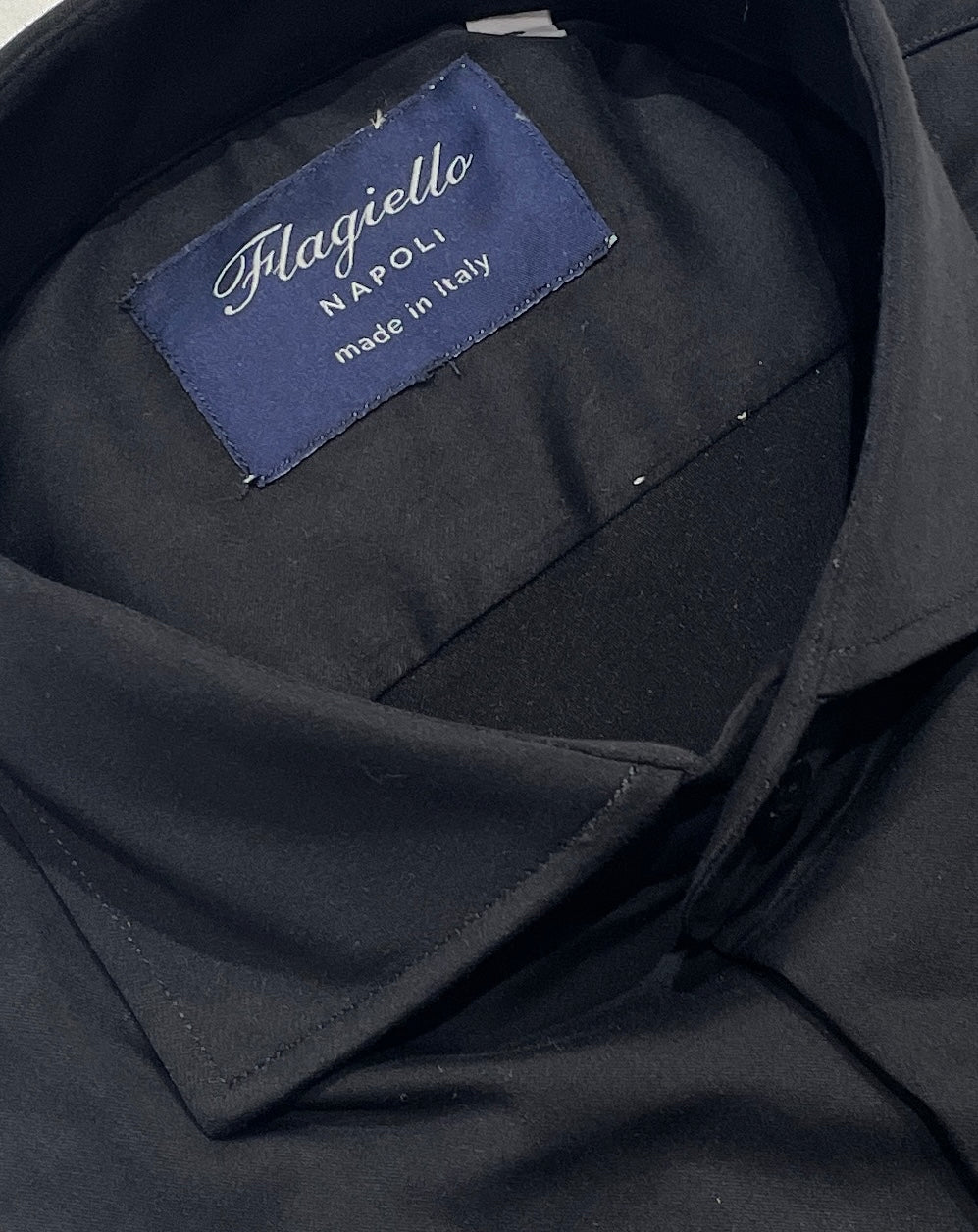 Black Satin Cotton Shirt