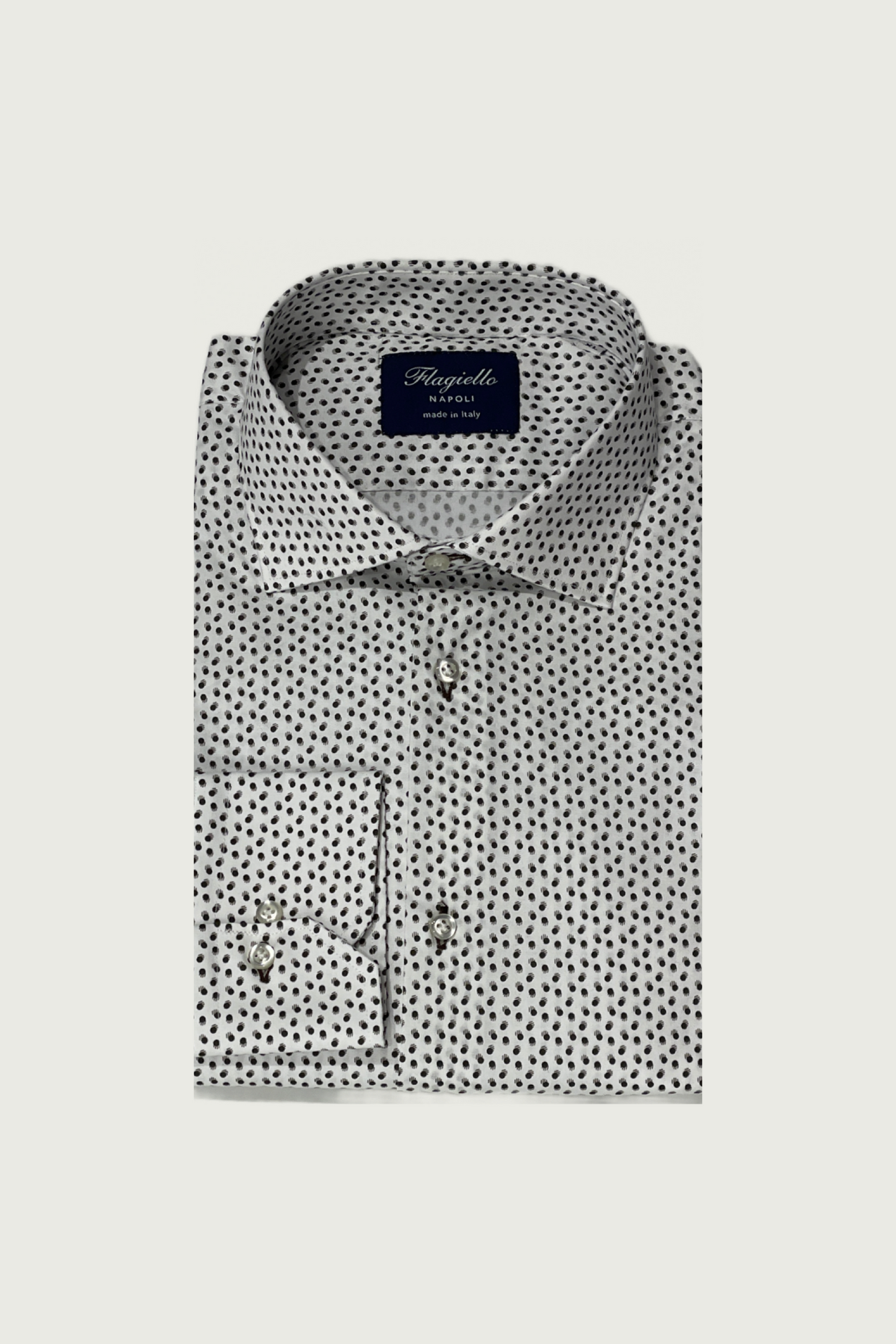 White Dotted Cotton Shirt