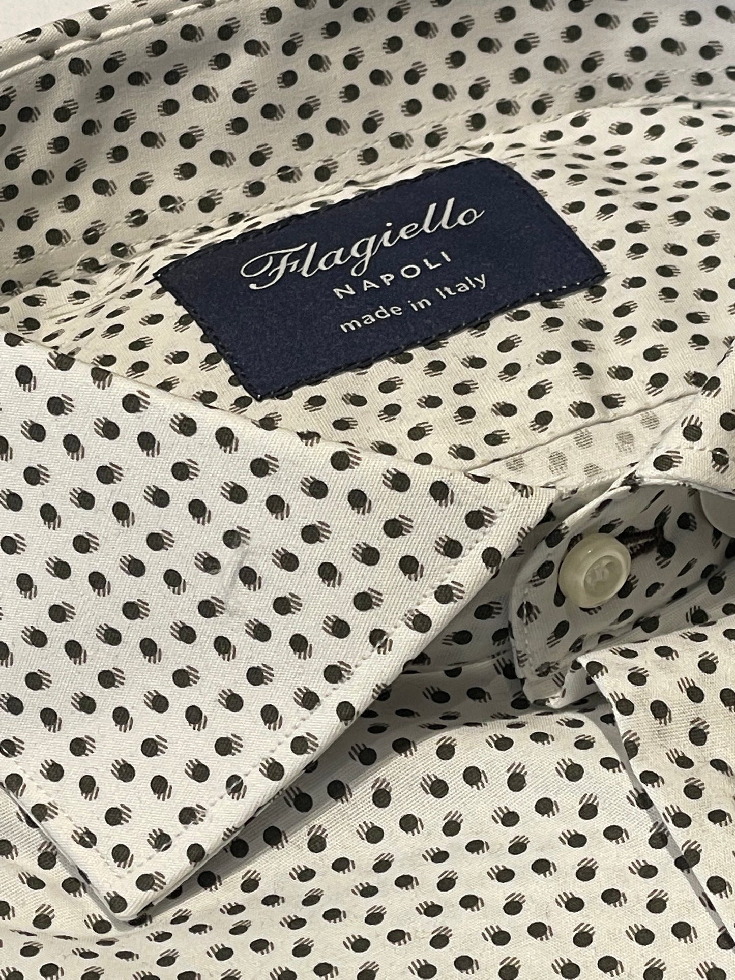 White Dotted Cotton Shirt