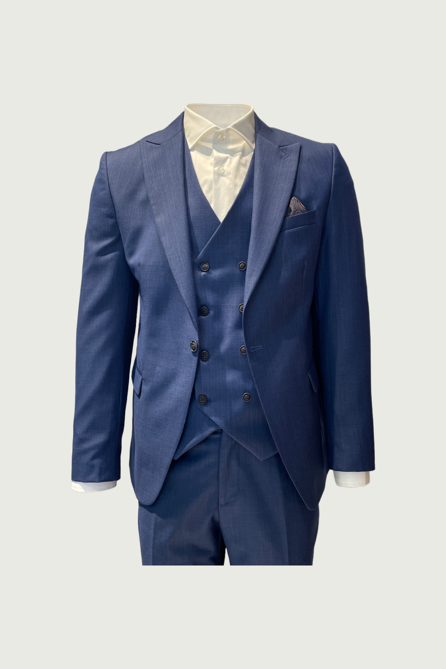 Royal Blue 3-Piece Wool Suit