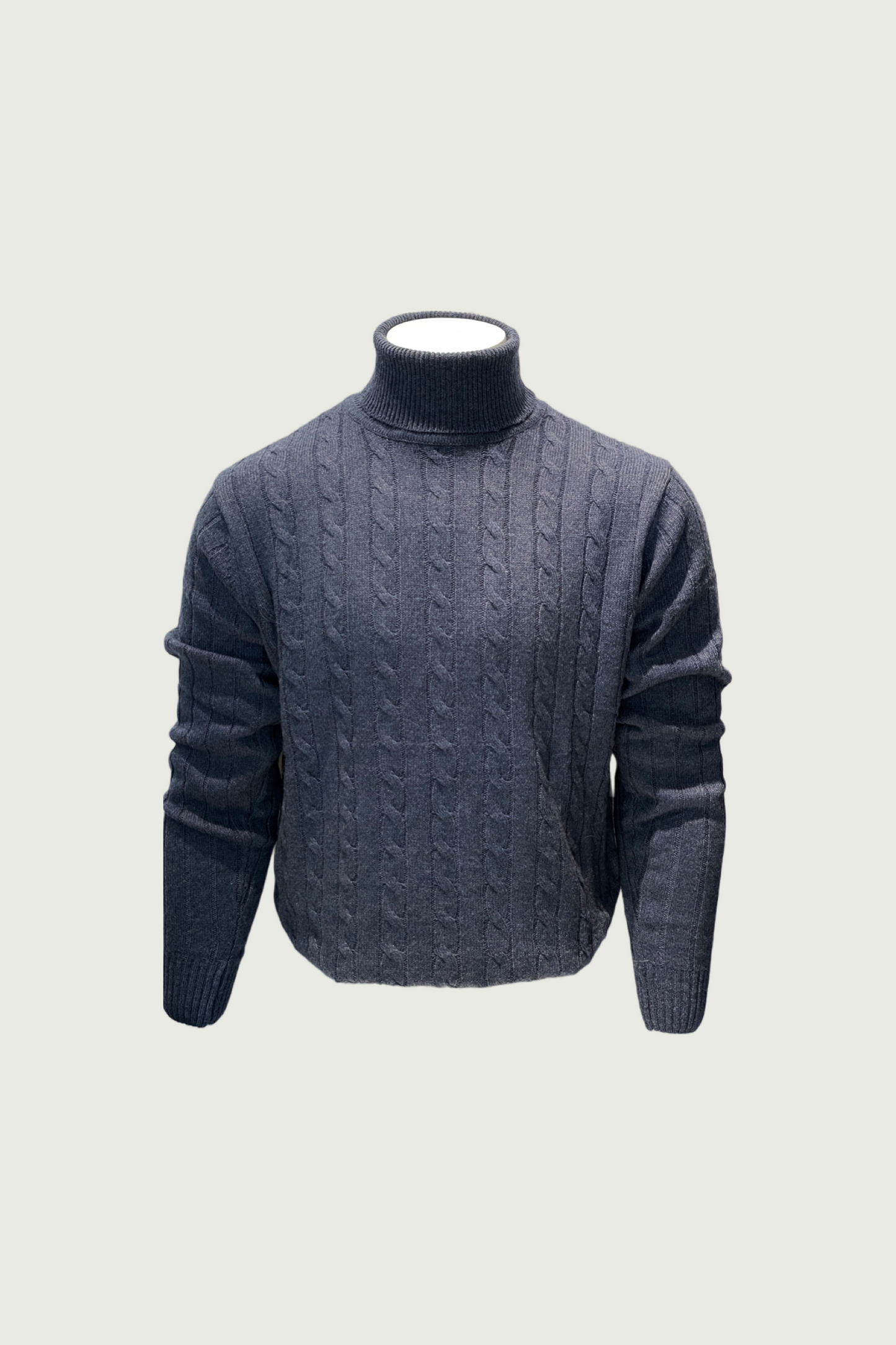 Blue Turtle-neck Sweater