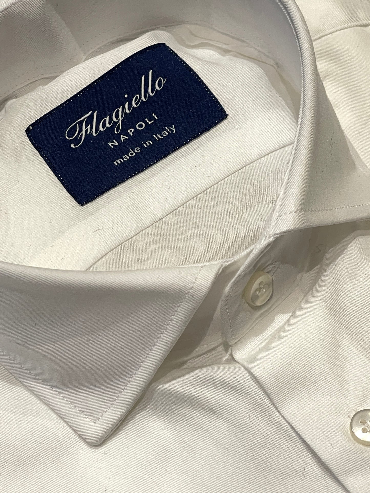 White Twill Cotton Shirt