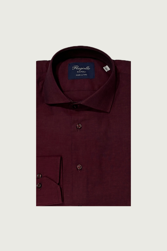 Red Stretch Oxford Cotton Shirt