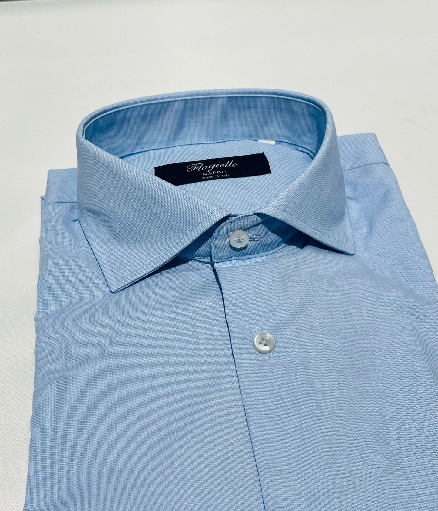 Light Blue Compact Cotton Shirt