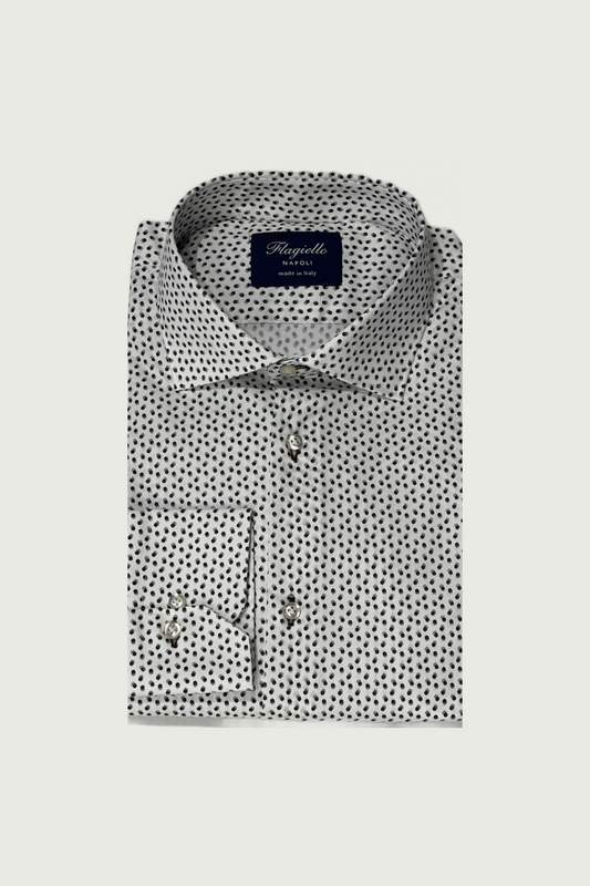 White  Dotted Cotton Shirt
