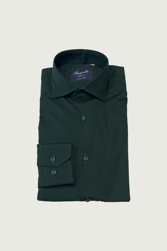 Green Satin Cotton Shirt