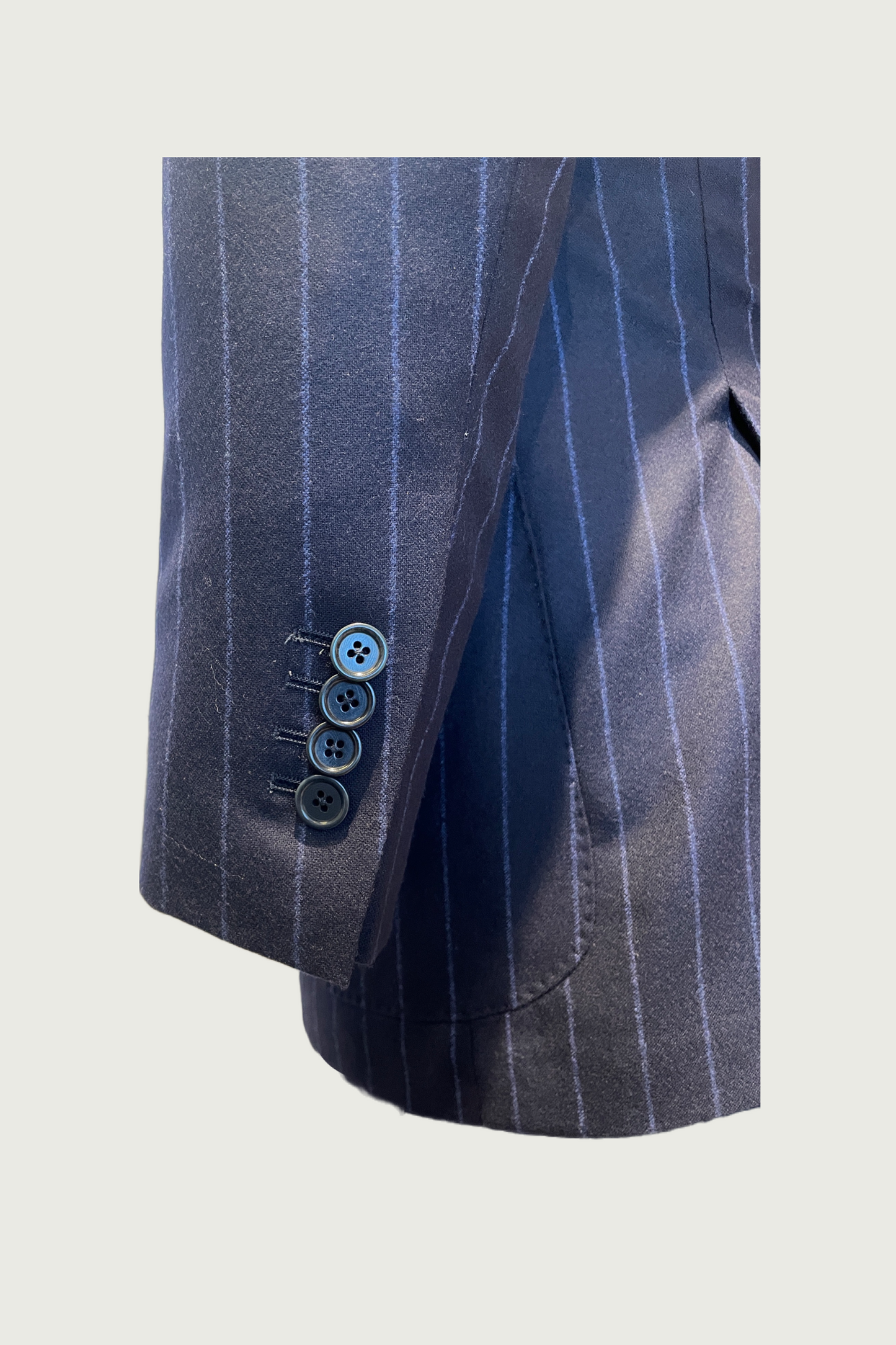 Navy Drago Double-breasted Stripe Suit