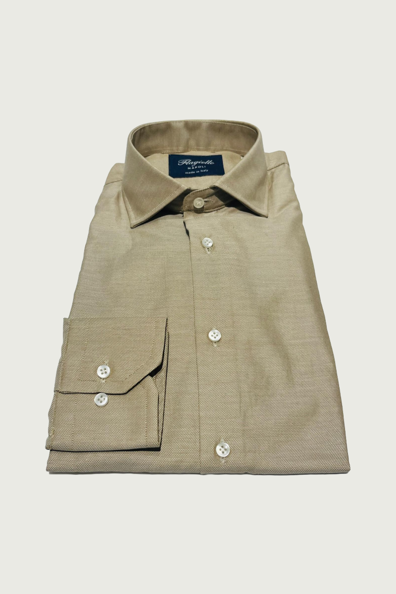 Beige Royal Oxford Cotton Shirt