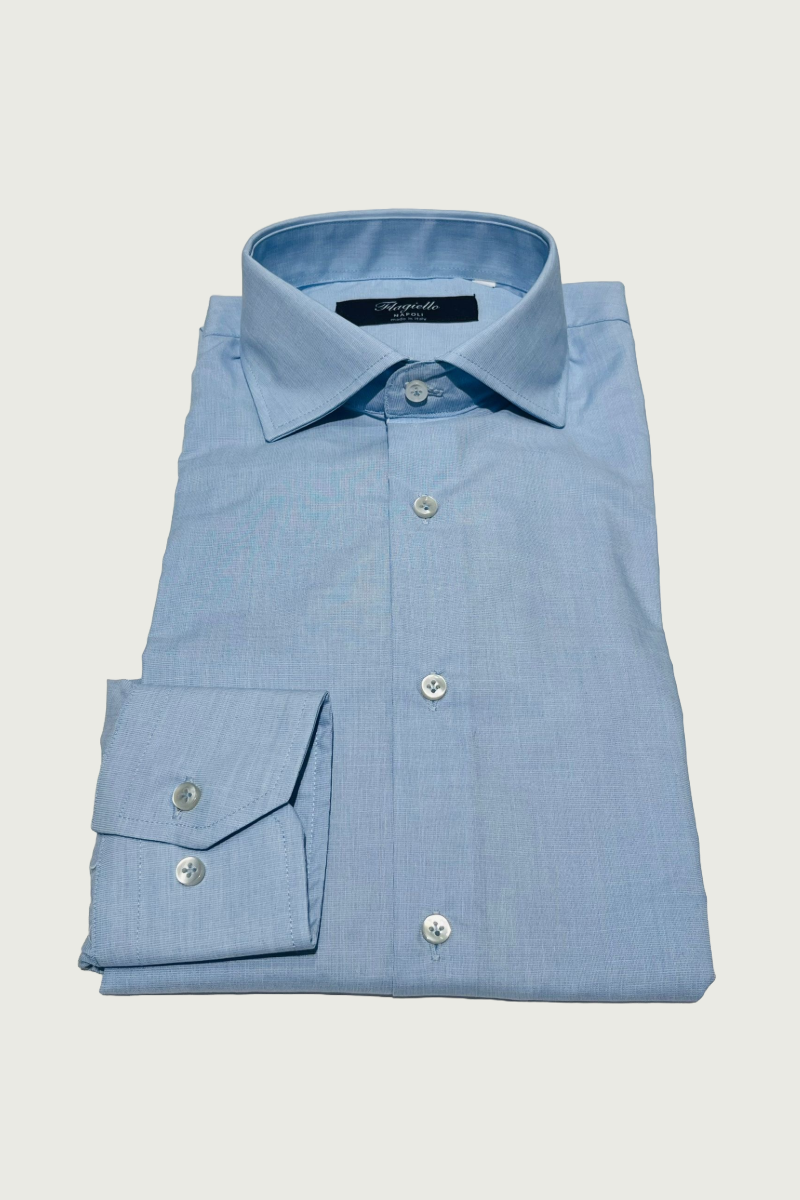 Light Blue Compact Cotton Shirt