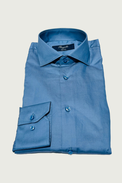 Light Blue Doppio Ritorto Cotton Shirt