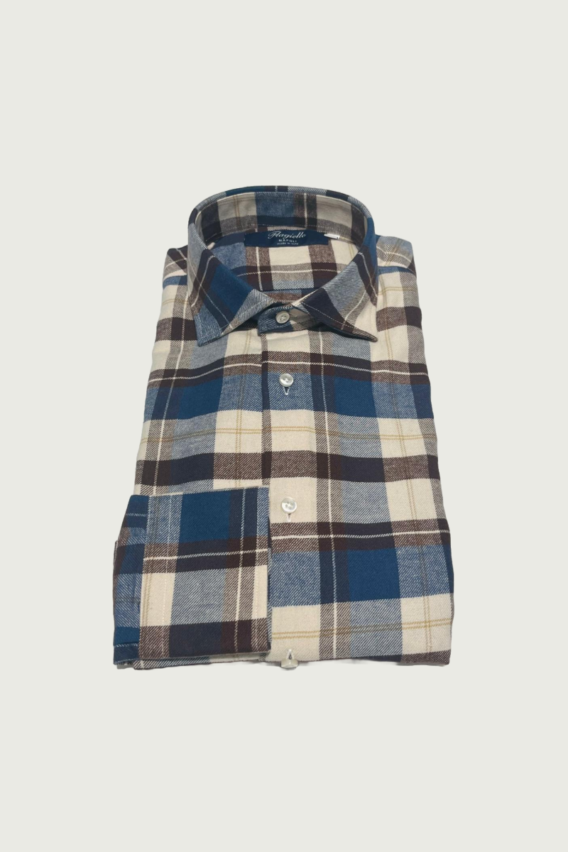 Blue Flannel Cotton Shirt