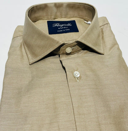 Beige Royal Oxford Cotton Shirt