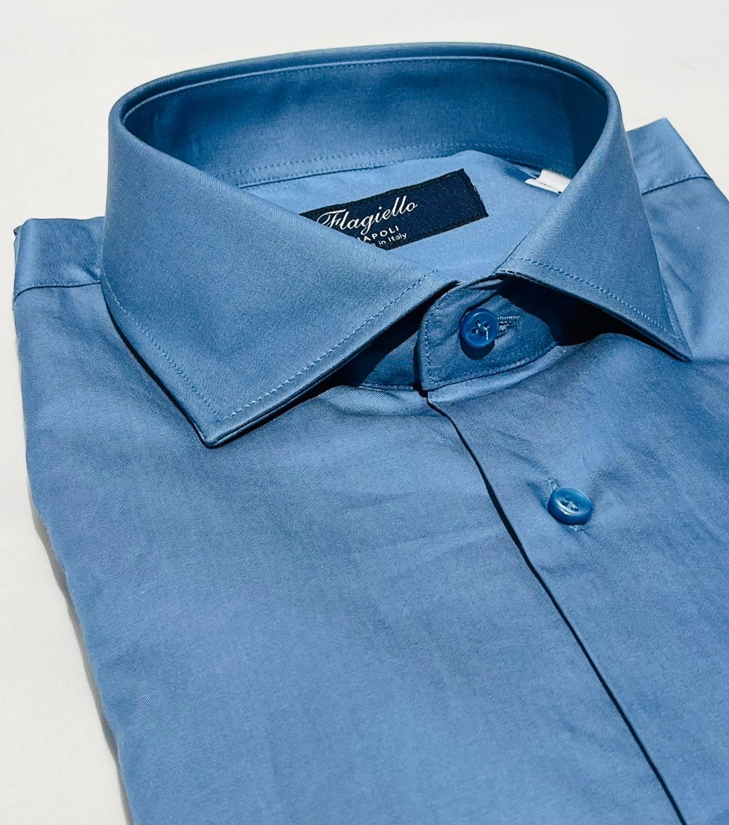 Light Blue Doppio Ritorto Cotton Shirt